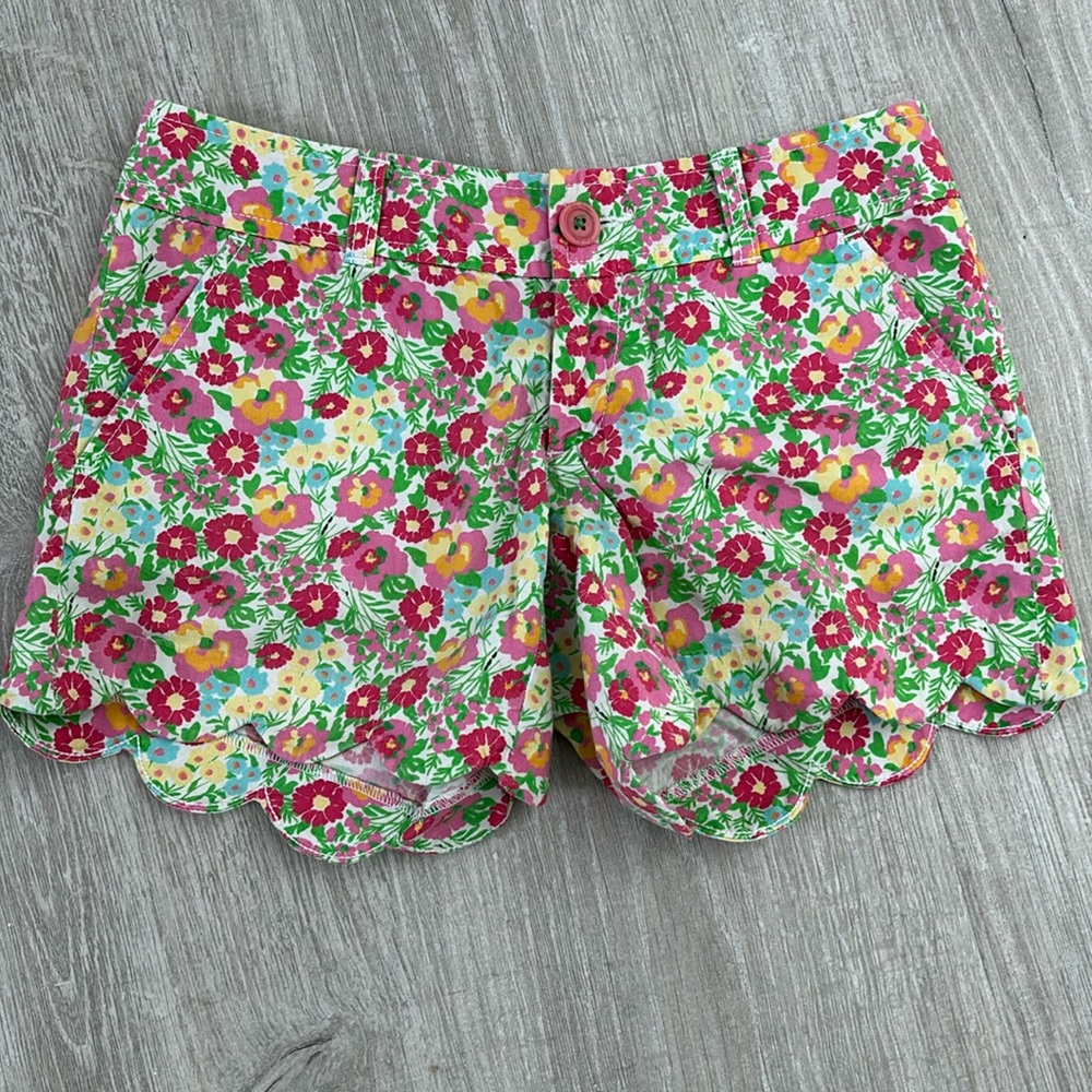 Lilly Pulitzer Buttercup Scalloped Hem Floral size 00